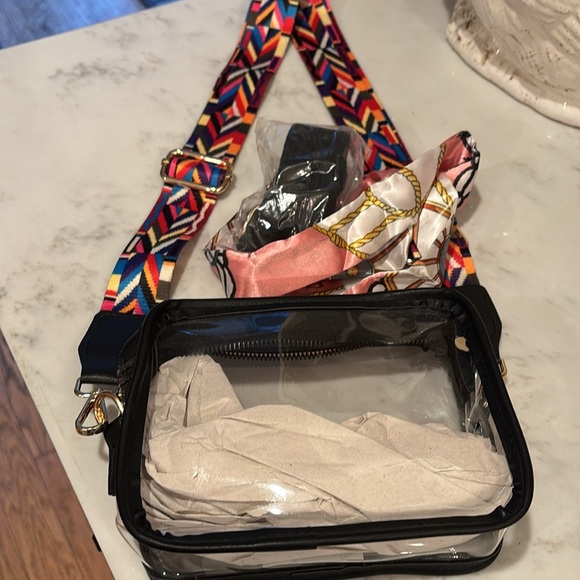 Clear Crossbody Bags, Stadium Approved Transparent Shoulder Bag Handbag 🆕 - Picture 3 of 5